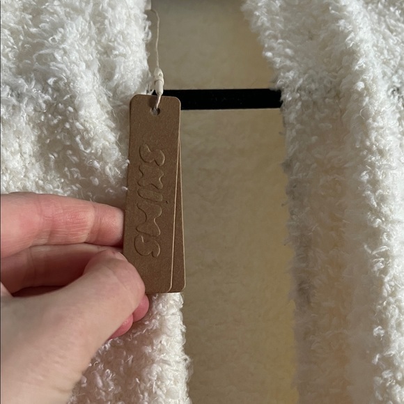 SKIMS Cozy Knit Bone Women's Robe - Picture 5 of 7